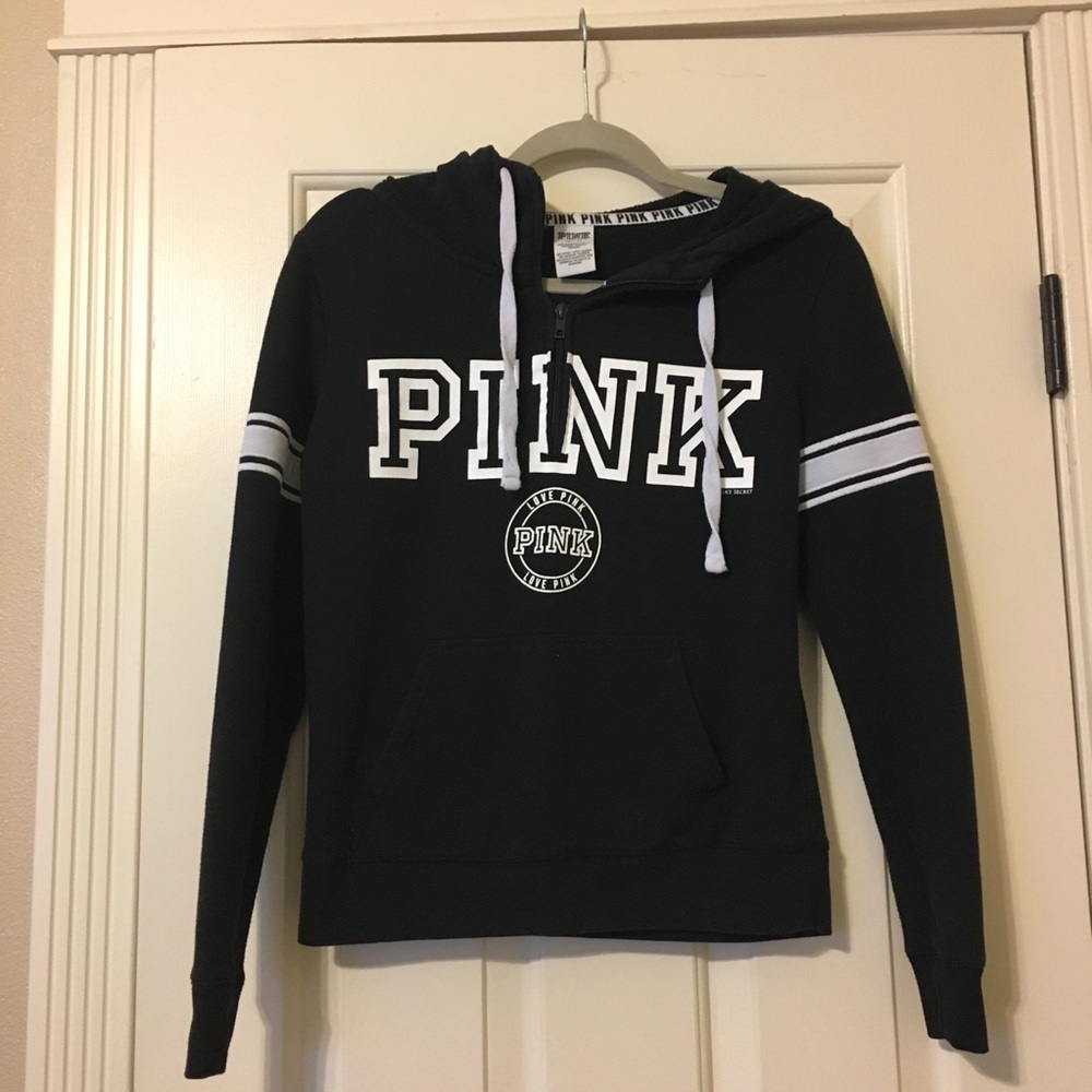 Black half zip hoodie